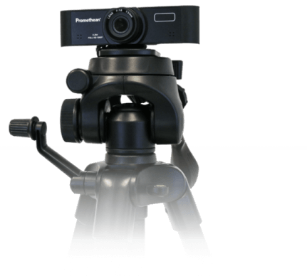 distance learning bundle which is a webcam mounted onto a tripod and connected to a laptop or the ActivPanel.