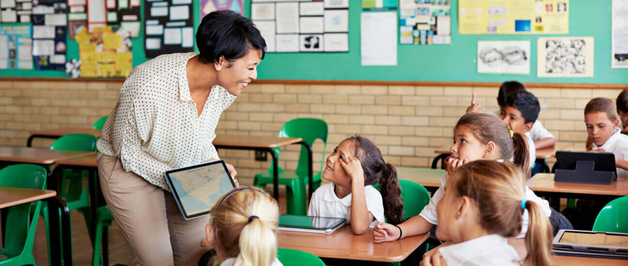 students engaged in the classroom learning environment
