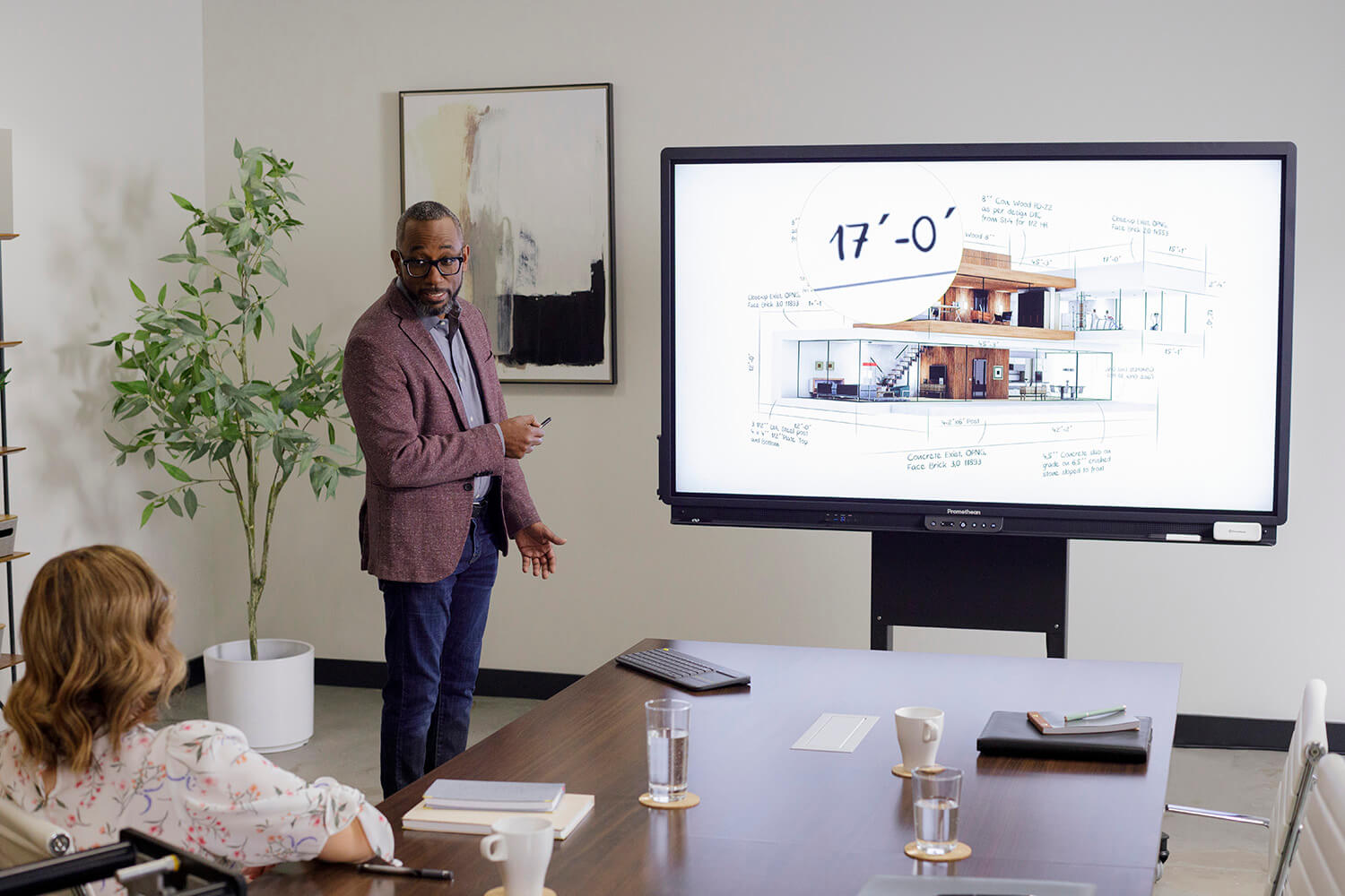 ActivPanel 9 Pro supports collaboration in the office.