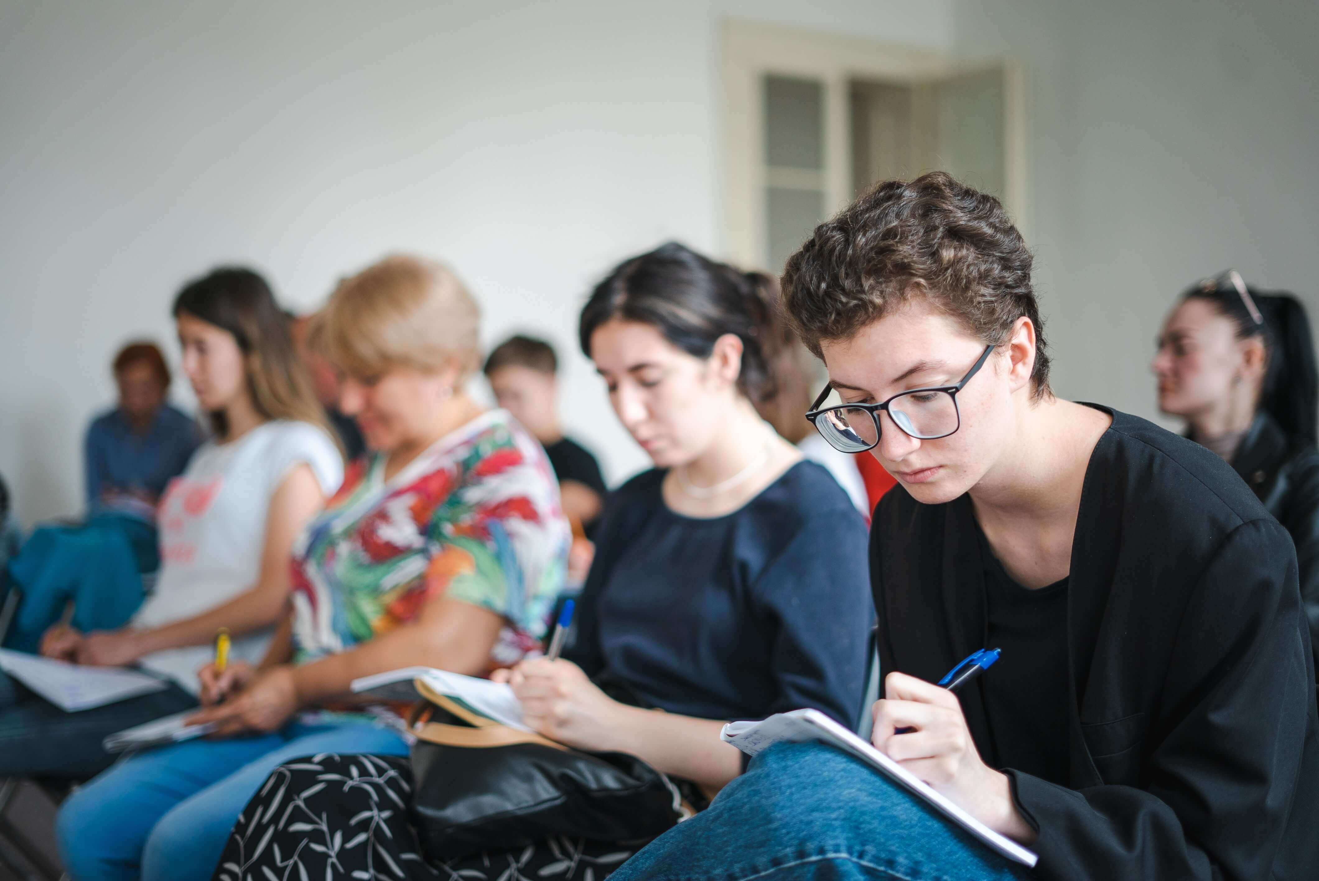 university students in a classroom